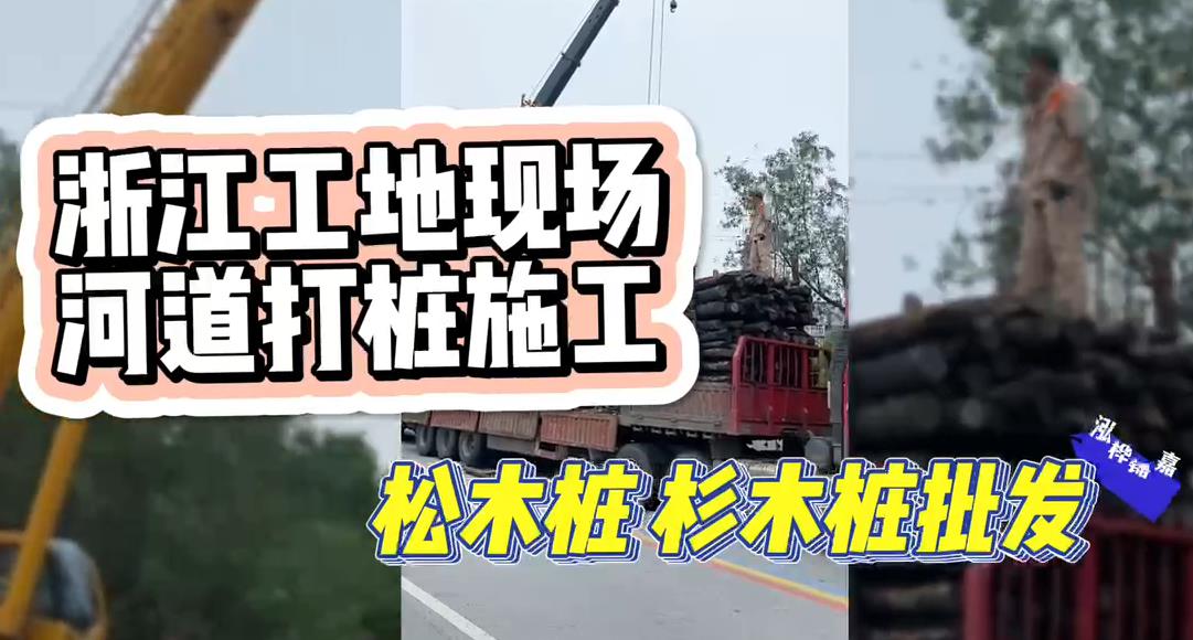 木樁廠家承接松木樁、杉木樁工地施工與批發(fā)視頻